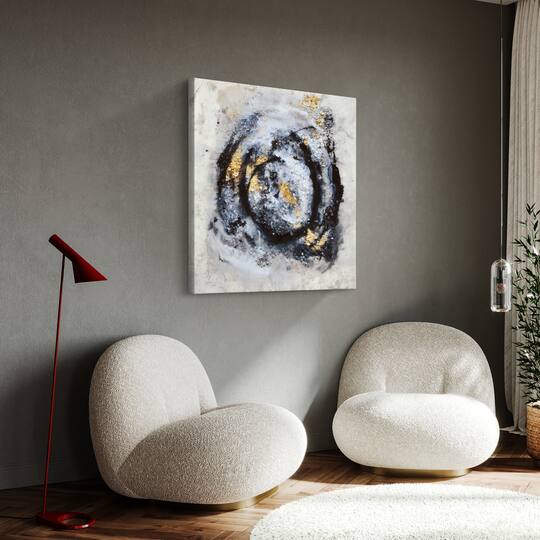 Empire Art Direct Arte De Crystallus 36" x 36" Cosmic Swirl II Epoxy Wrapped Acrylic Crystal Shard Abstract Canvas Wall Art